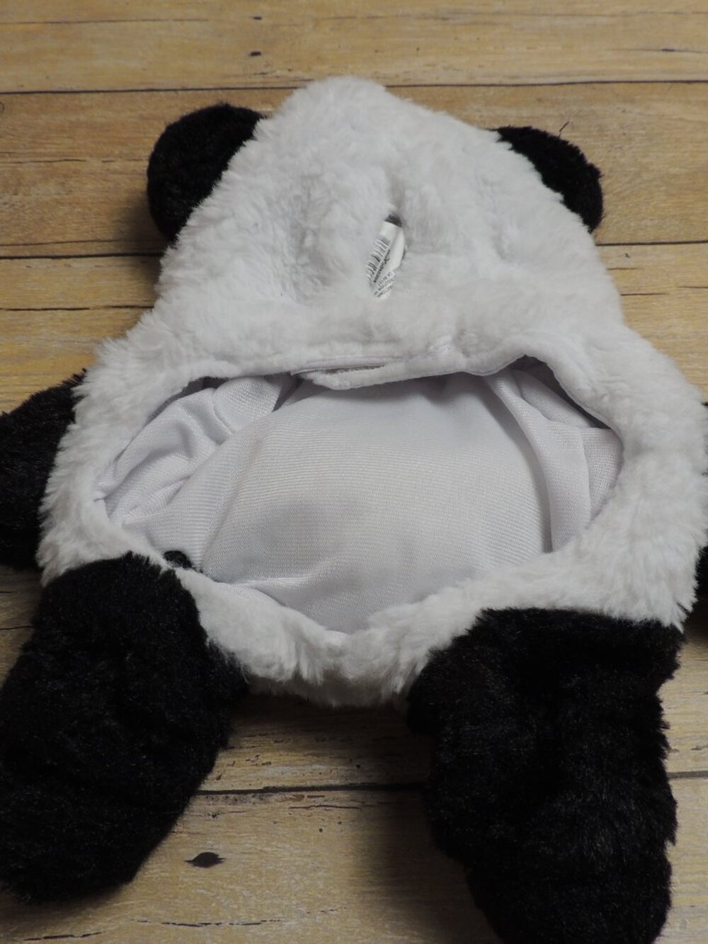 Petco Bootique Panda Dog Cat Costume Hooded Plush Fuzzy Size XS Used
